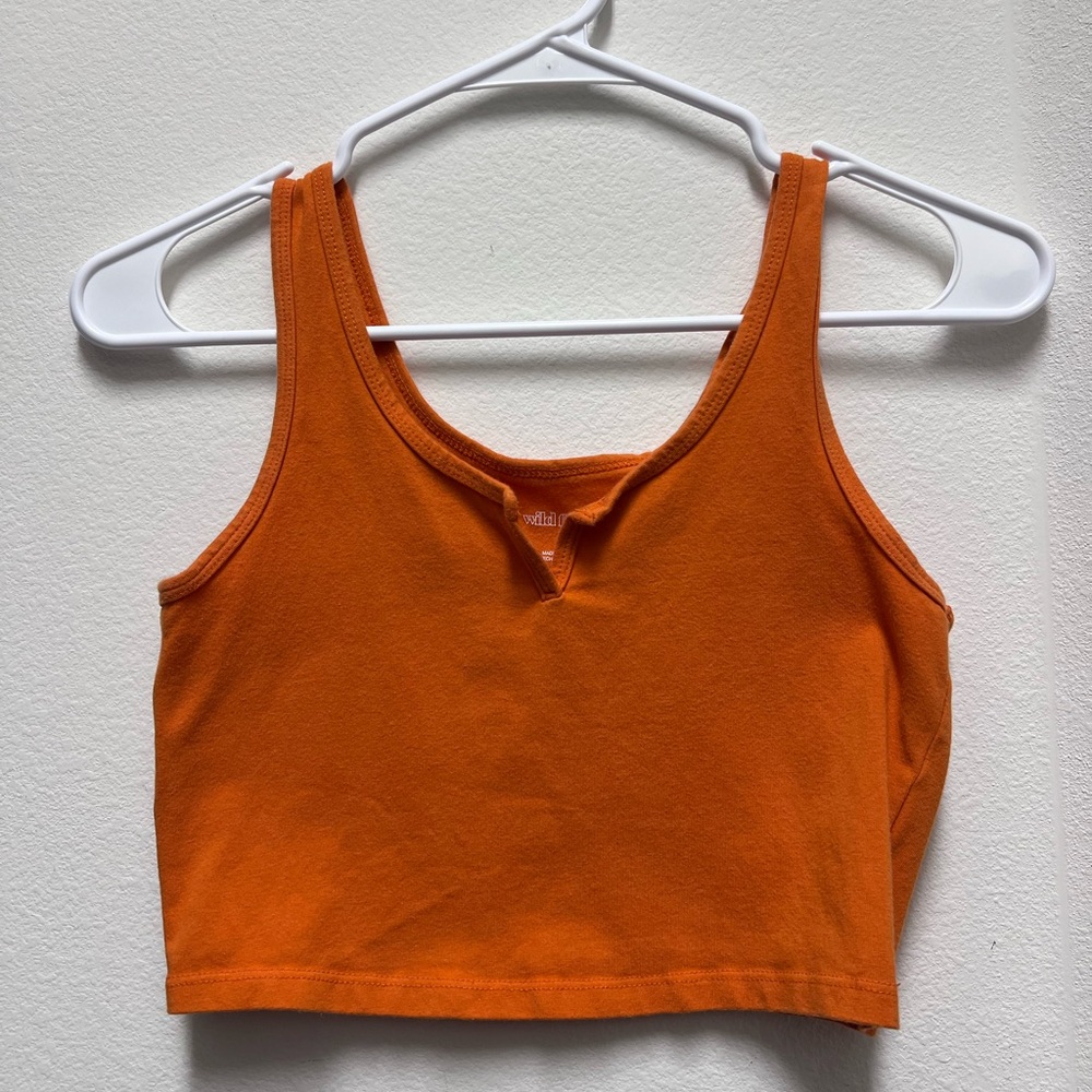 Wild fable orange crop tank top
